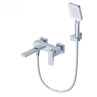Смеситель для ванны с душем WONZON & WOGHAND CUBE 2.0, Хром (WW-88037068-CR) - Gidratop.ru изображение