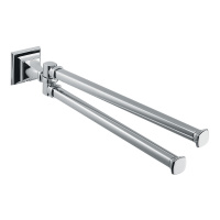 Colombo Portofino Полотенцедержатель двойной, 41.5 см, цвет: хром - Gidratop.ru изображение