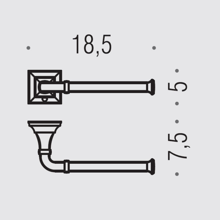 Colombo Portofino Держатель туалетной бумаги, подвесной, DX, цвет: хром - Gidratop.ru изображение
