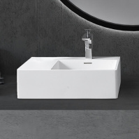 Раковина подвесная ABBER Stein AS2644 R белая матовая - Gidratop.ru изображение