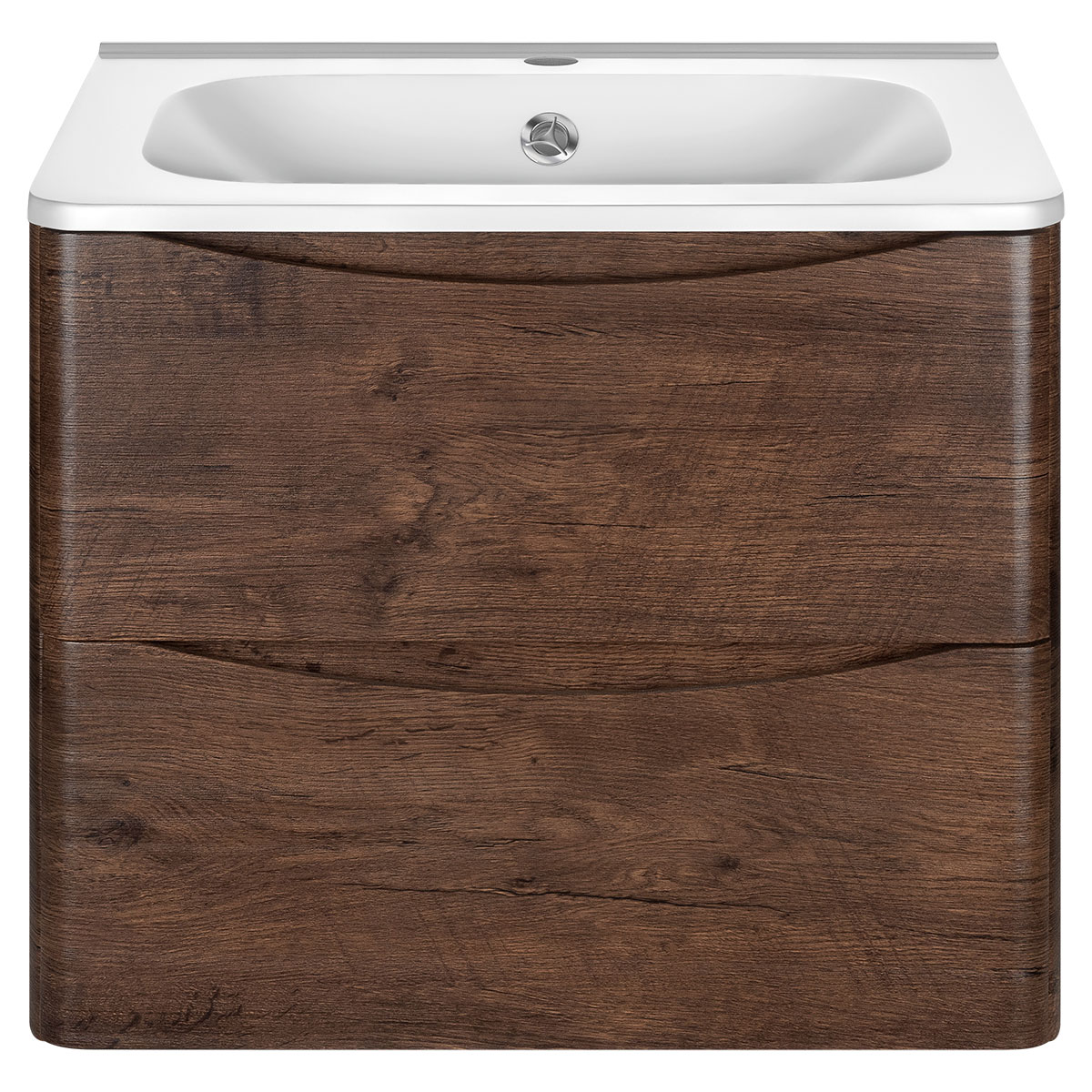 База под раковину Paola 600 подвесная, 2 выкатных ящика soft close, R.Wood - Gidratop.ru изображение