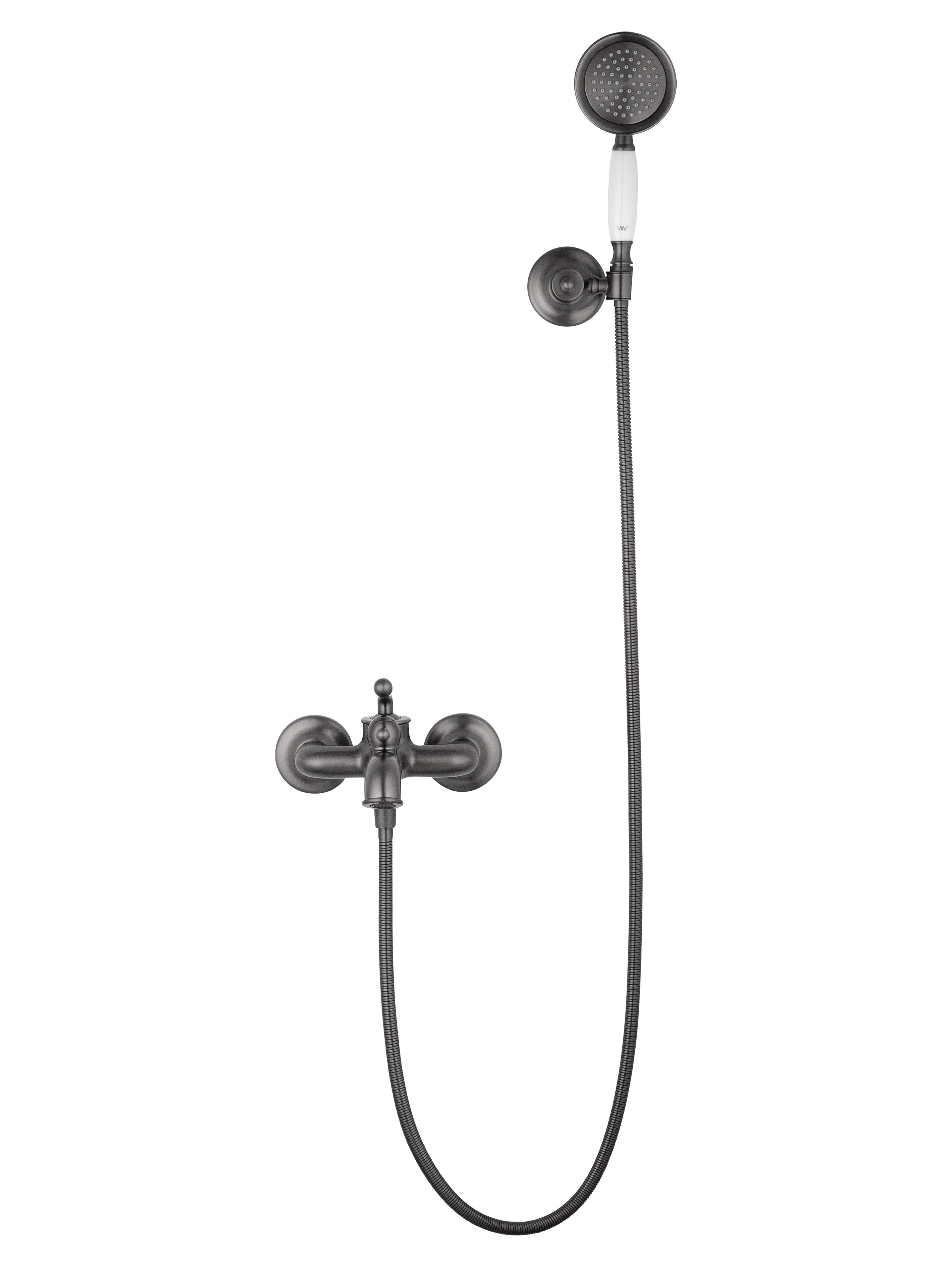 Смеситель для ванны с душем WONZON & WOGHAND STEAM, Темный графит (WW-88639008-BGM) - Gidratop.ru изображение