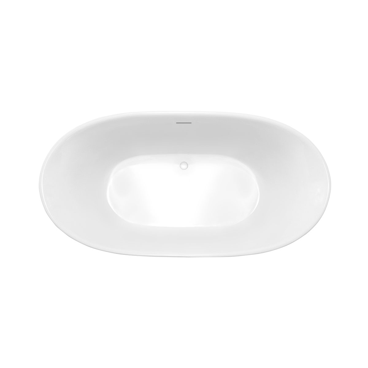 Ванна акриловая Vincea VBT-405-1700MB, 1700*800*580, цвет черный матовый/ белый матовый, щелевой перелив, слив белый - Gidratop.ru изображение