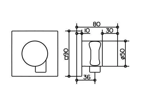 Переключатель потоков Keuco IXMO 59548 010202 на 3 потребителя, с выводом для шланга и держателем для лейки - Gidratop.ru изображение