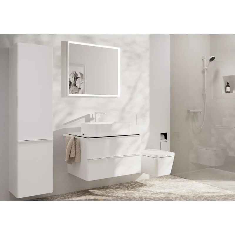 Смеситель для раковины Hansgrohe Tecturis E 73070700, с донным клапаном, цвет белый матовый - Gidratop.ru изображение