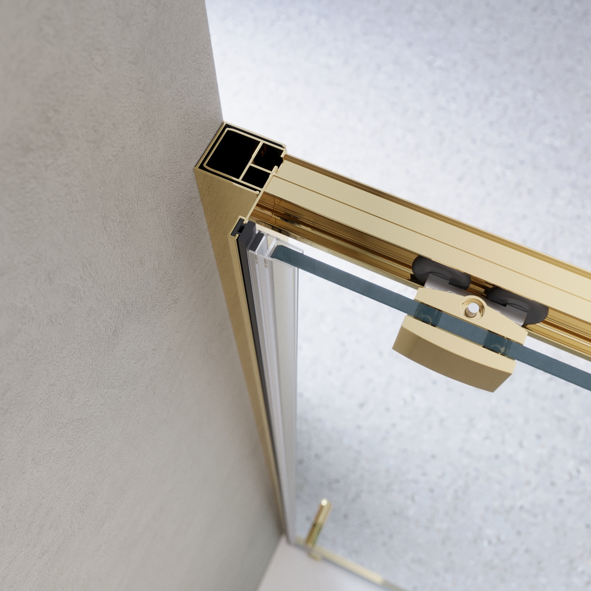 Душевая дверь BelBagno LUCE-BF-1-100-C-ORO - Gidratop.ru изображение