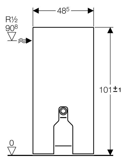 Сантехнический модуль Geberit Monolith Premium 131.001.SK.1 для напольного унитаза, мятно-зеленый - Gidratop.ru изображение