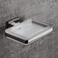 Colombo Basic Q Мыльница, цвет: хром/матовое стекло - Gidratop.ru изображение