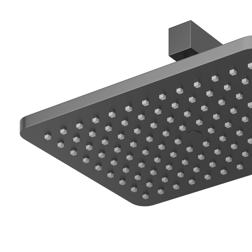 SLIDER-VDSET-NOP Душевой комплект встраиваемый с изливом (смеситель встраиваемый, верхний душ, ручной душ со шлангом, излив, штуцер с держателем), черный матовый - Gidratop.ru изображение