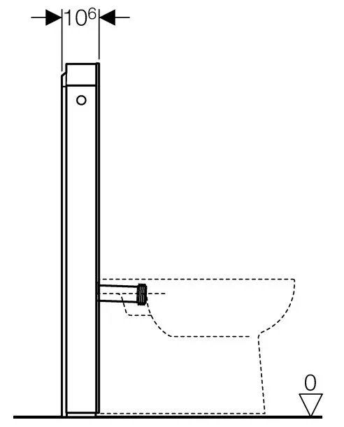 Сантехнический модуль Geberit Monolith Premium 131.001.SK.1 для напольного унитаза, мятно-зеленый - Gidratop.ru изображение