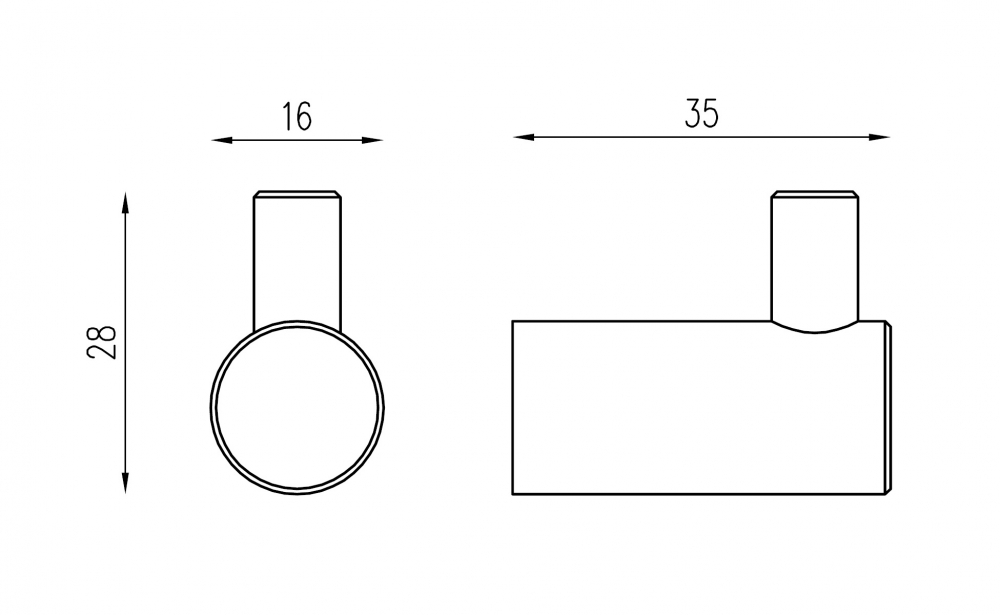 Крючок ABBER Osten 316 AA1851BST сталь брашированная - Gidratop.ru изображение