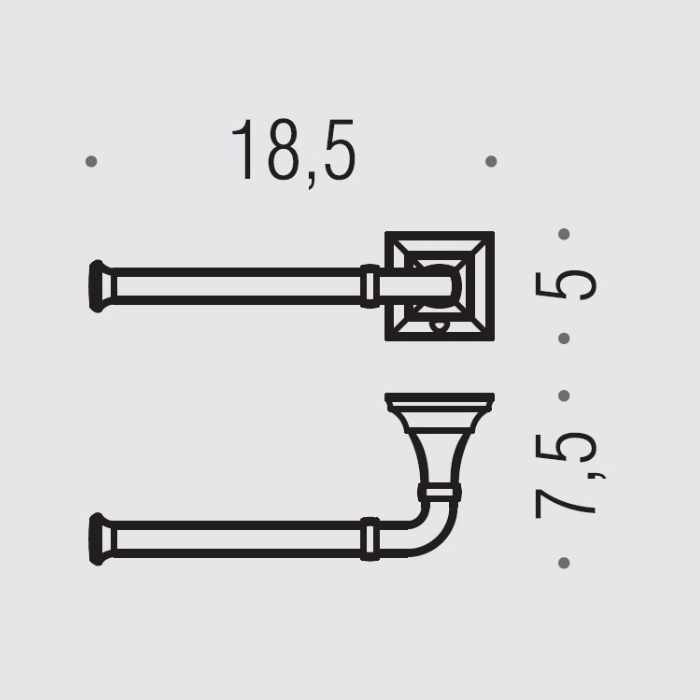 Colombo Portofino Держатель туалетной бумаги, подвесной, SX, цвет: хром - Gidratop.ru изображение