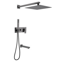 Душевая система ABBER Daheim AF8217NG скрытого монтажа с изливом, никель - Gidratop.ru изображение