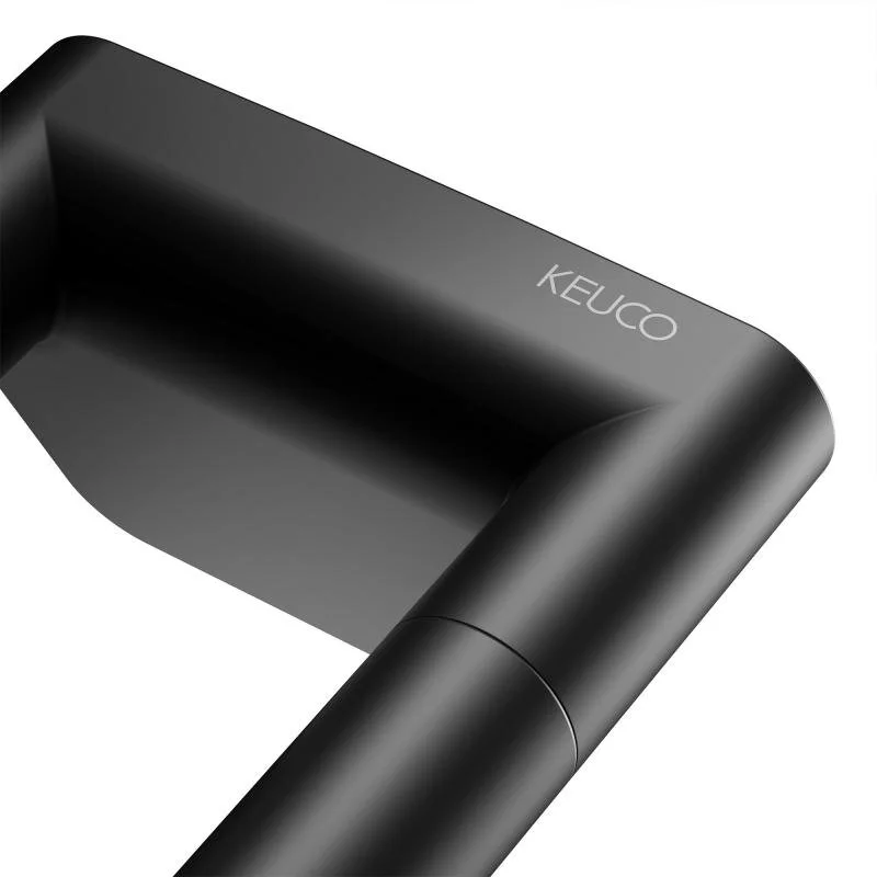 Полотенцедержатель Keuco Reva 12818370000, двойной, цвет черный матовый - Gidratop.ru изображение