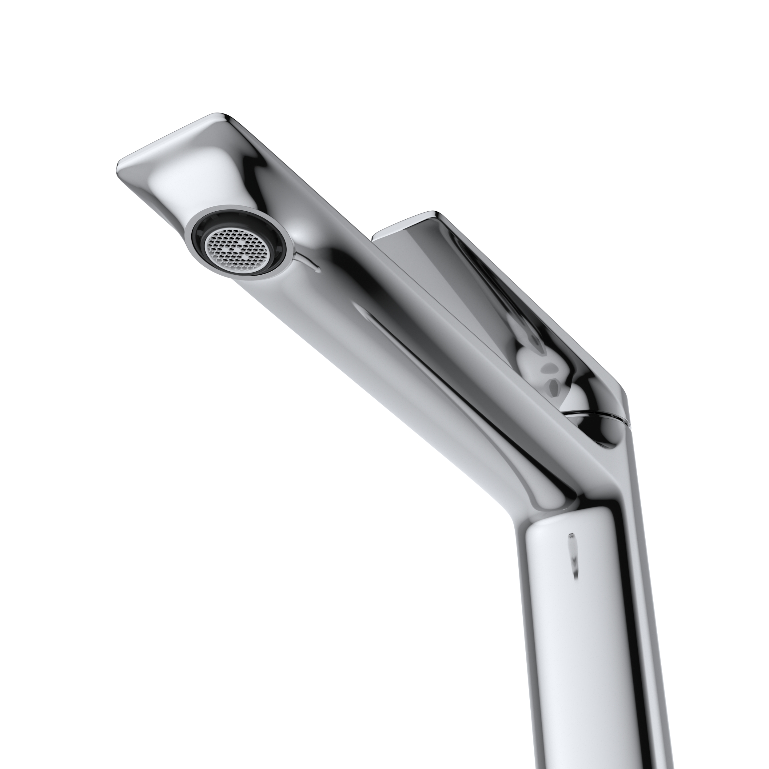 LINER-LC-01-W0 Смеситель для накладной раковины однорычажный, без донного клапана, исполнение хром - Gidratop.ru изображение