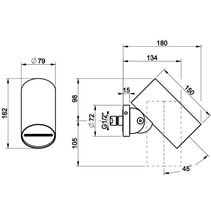 GESSI 316 DIAMANTATO верхний душ Oslash;79 мм., с настенным креплением, водопад, цвет Steel Brushed - Gidratop.ru изображение