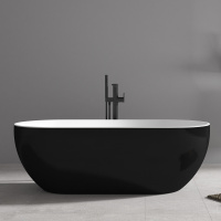 Акриловая ванна ABBER AB9241MB черная матовая