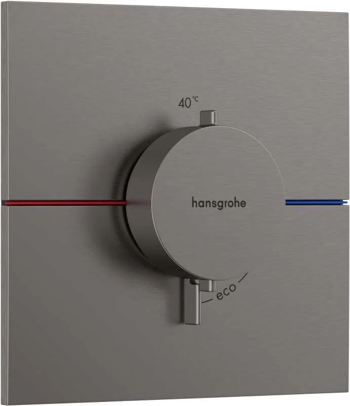 Смеситель Hansgrohe ShowerSelect Comfort E, 15574340, для душа, термостатический, шлифованный черный хром - Gidratop.ru изображение