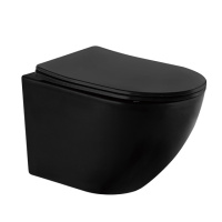 Унитаз ABBER BEQUEM AC1100MB подвесной черный матовый, безободковый - Gidratop.ru изображение