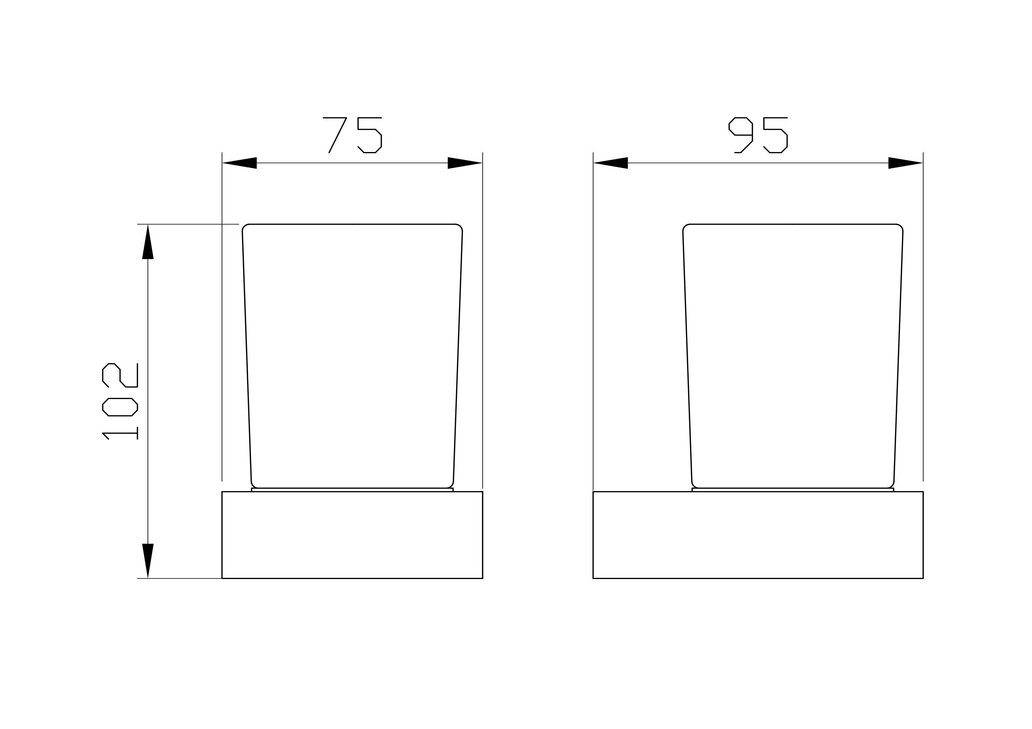 Стакан для зубных щеток с держателем WONZON & WOGHAND LOTTE, Темный графит (WW-8321-BGM) - Gidratop.ru изображение