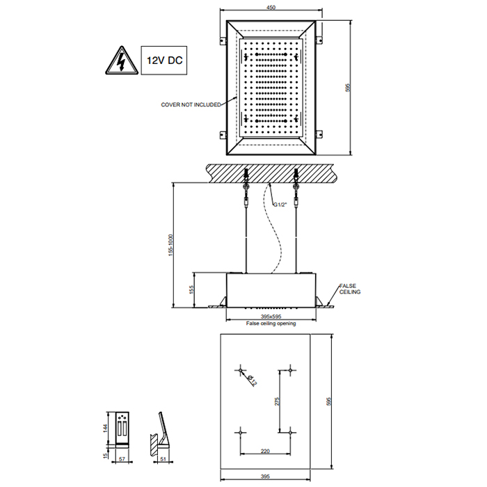 Gessi Afilo накладная панель 300x500 для системы 57401, цвет Warm Bronze Br. PVD - Gidratop.ru изображение