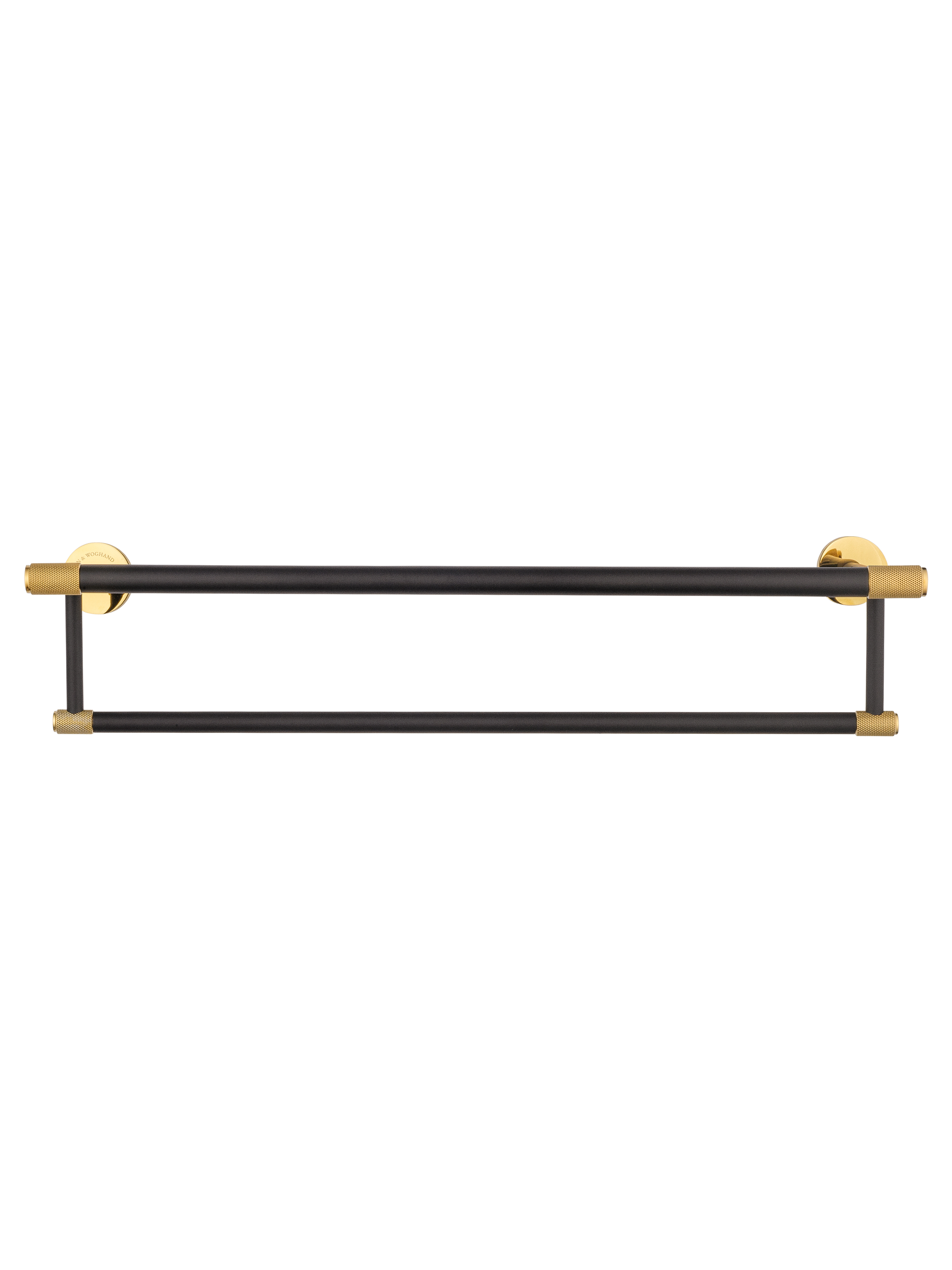 Полотенцедержатель с полкой WONZON & WOGHAND MAJESTIC, Черный/Золото (WW-9281) - Gidratop.ru изображение