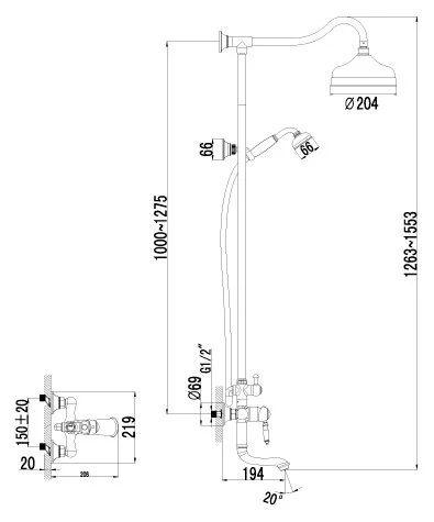 Душевая система Lemark Villa LM4862B - Gidratop.ru изображение