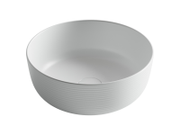Раковина накладная круглая 356x356x135, цвет белый матовый - Gidratop.ru изображение