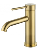 Смеситель для раковины WONZON & WOGHAND STICK, Брашированное золото (WW-88139017-BG) - Gidratop.ru изображение