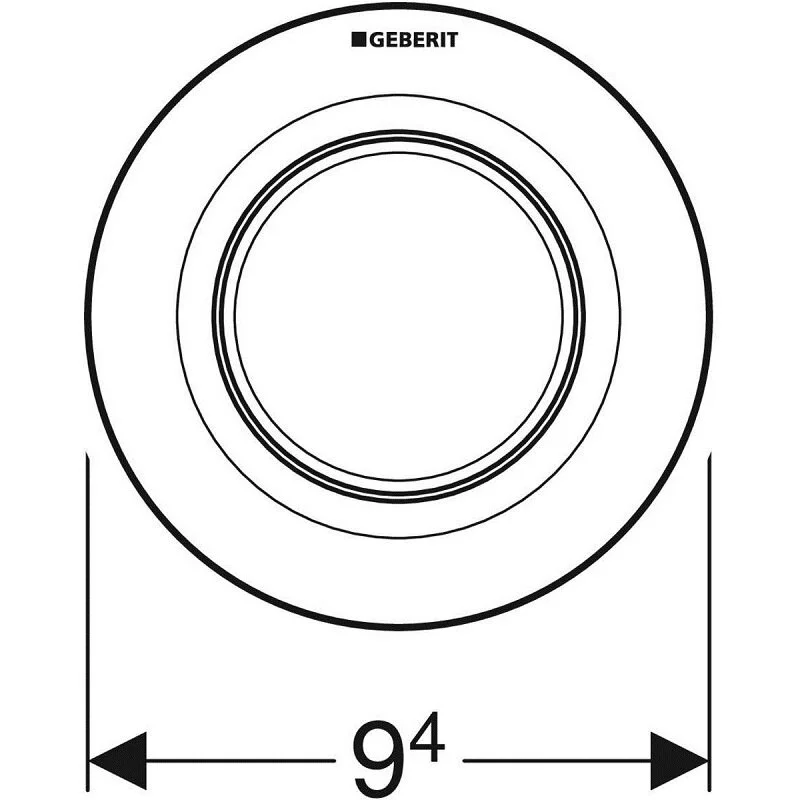 Клавиша смыва Geberit Type 01 дистанционная, хром матовый, 116.041.46.1 - Gidratop.ru изображение