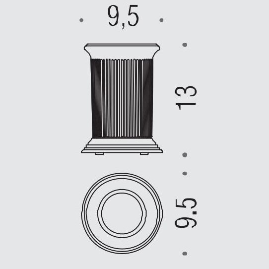 Colombo Hermitag  Стакан настольный, цвет: PVD золото/матовое стекло - Gidratop.ru изображение