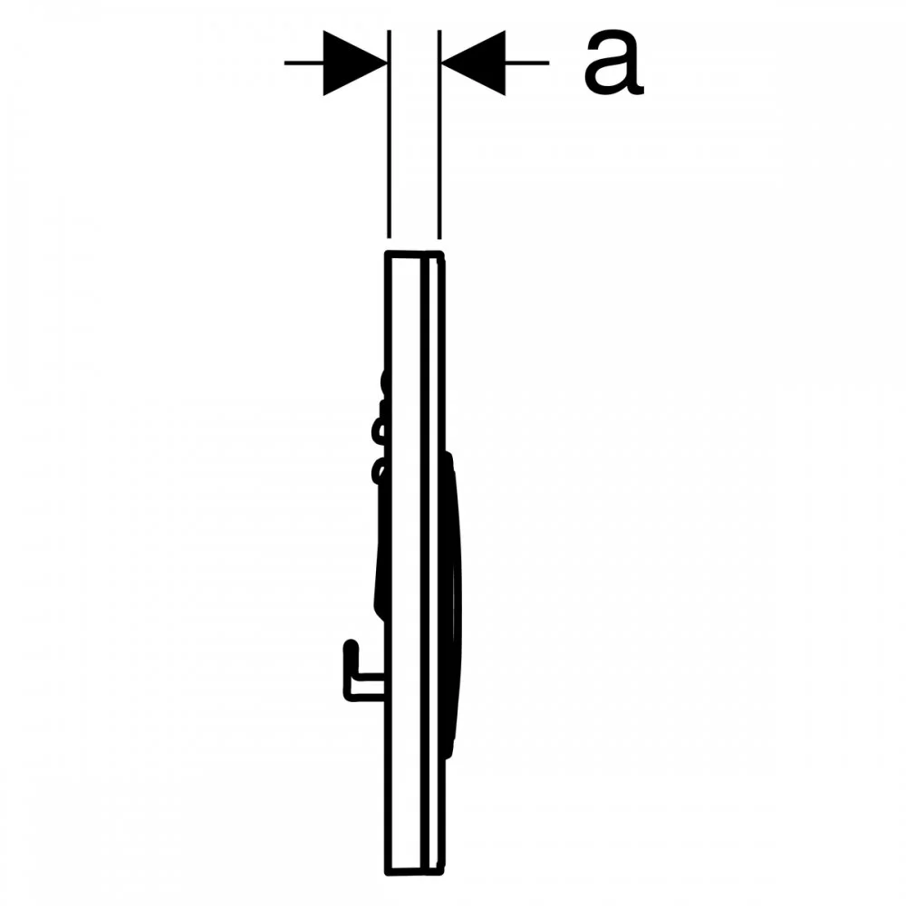 Клавиша смыва Geberit Sigma Type 21 115.884.SJ.1, черное стекло, глянцевый хром - Gidratop.ru изображение