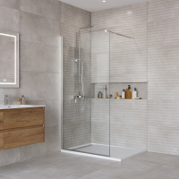 Душевая перегородка BelBagno KRAFT-L-1-90-C-Cr - Gidratop.ru изображение