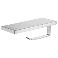 Держатель для туалетной бумаги с полкой WONZON & WOGHAND, Хром (WW-V2801-CR) - Gidratop.ru изображение