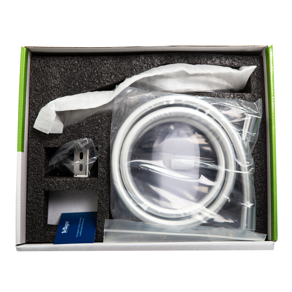 DUE Смеситель для ванны и душа в комплекте с ручным душем, шлангом и держателем, хром DUE-VASM-CRM - Gidratop.ru изображение