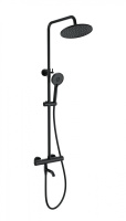 Душевая система с термостатом WONZON & WOGHAND INN 4, Черный матовый (WW-B3047-A1-MB) - Gidratop.ru изображение