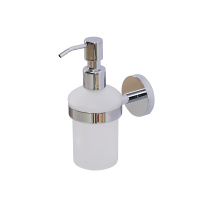 RELAX-SOIS-V-01 Диспенсер для мыла подвесной, стекло, исполнение хром - Gidratop.ru изображение