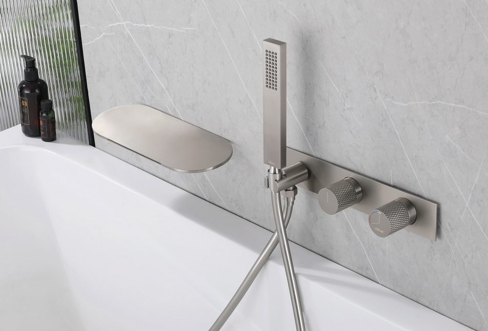 Смеситель ABBER Rund AF8731SP для ванны скрытого монтажа, сатин - Gidratop.ru изображение