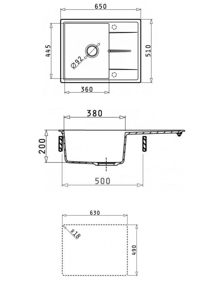 Кухонная мойка ABBER Quarz AQ2903S песочный - Gidratop.ru изображение