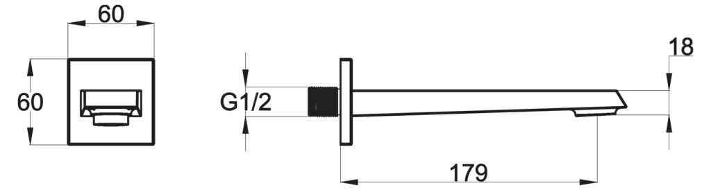 ARLIE Излив для ванны, хром ARL-BC-CRM - Gidratop.ru изображение