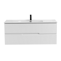 DUET-N База под раковину подвесная с двумя выкатными ящиками, Bianco Opaco, 1200x457x500, DUET-N-1200-2C-SO-BO - Gidratop.ru изображение