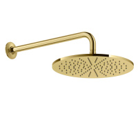 GESSI INCISO верхний душ настенная, шарнирная на 1/2,  Oslash;300мм, цвет: золото - Gidratop.ru изображение