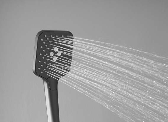 Душевая стойка Cube VSFS-1C1MB с изливом, черный - Gidratop.ru изображение