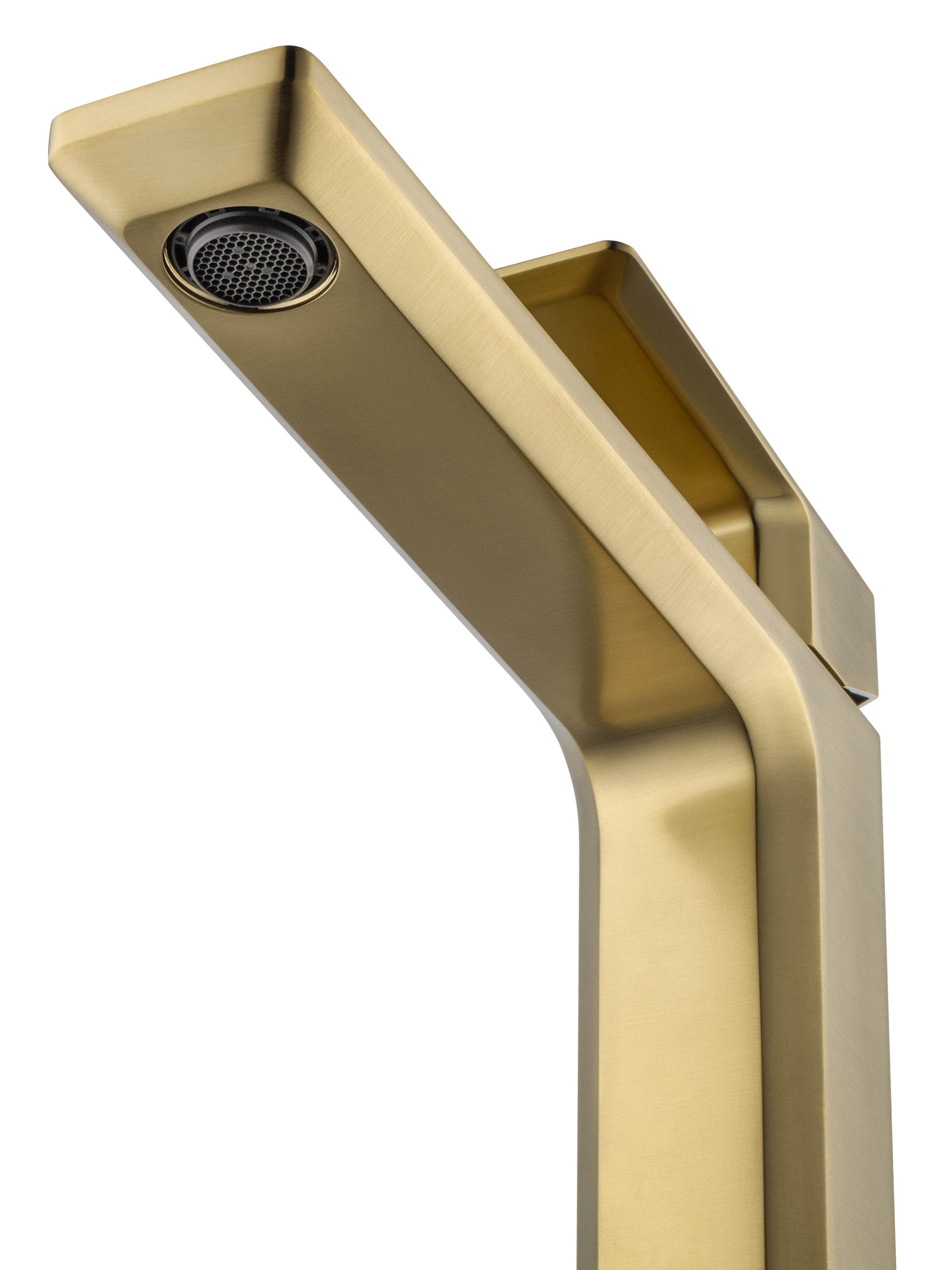 Смеситель для раковины высокий WONZON & WOGHAND DIAMOND, Брашированное золото (WW-88239011-BG) - Gidratop.ru изображение