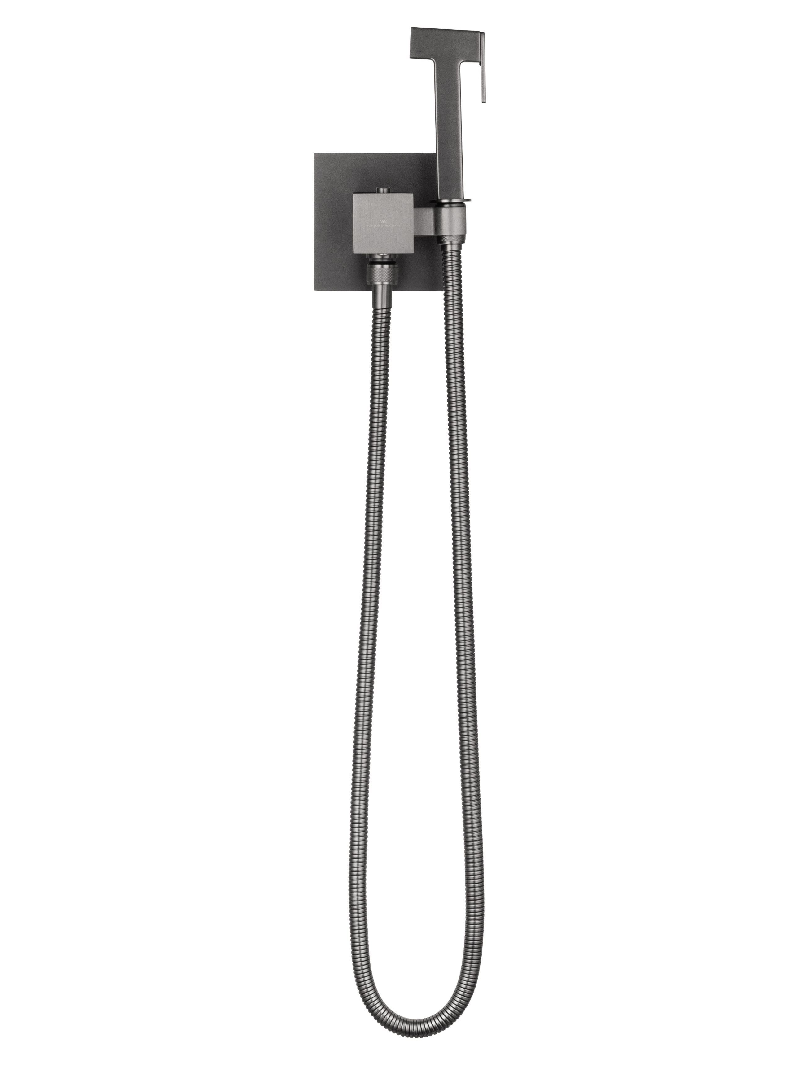 Смеситель с гигиеническим душем и термостатом встраиваемый WONZON & WOGHAND, Темный графит (WW-88829910-BGM) - Gidratop.ru изображение