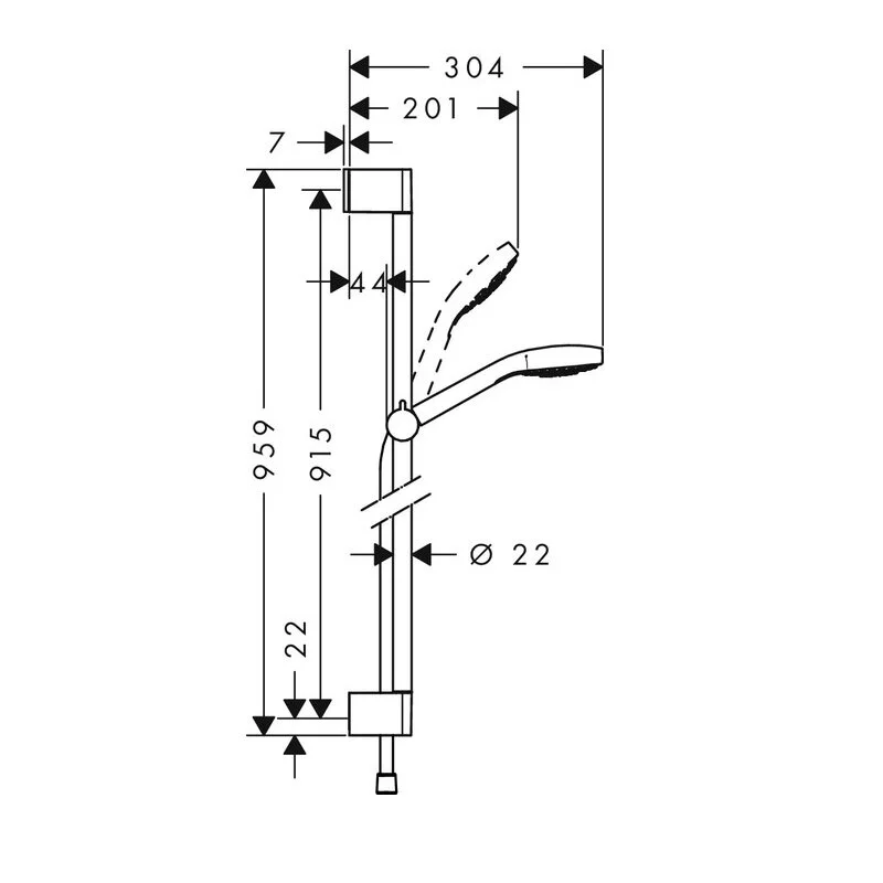 Душевой комплект Hansgrohe, хром, 71400000/71070000/26594400 - Gidratop.ru изображение