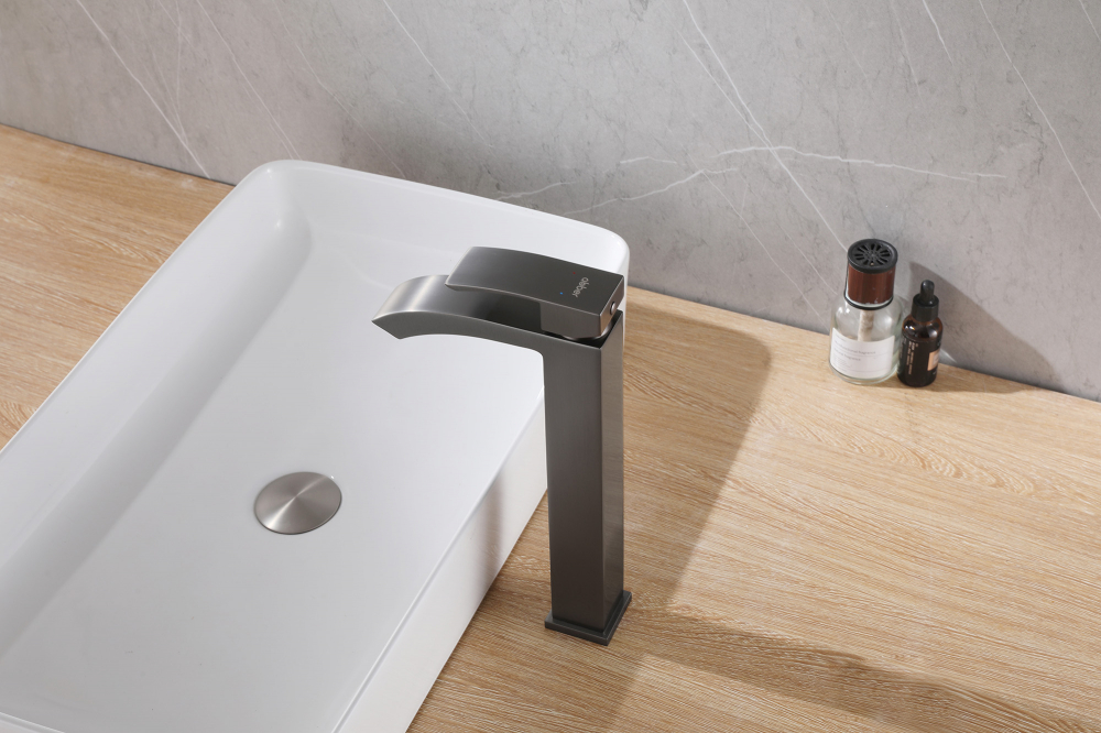 Смеситель ABBER Wasserfall AF8611NG для накладной раковины, никель - Gidratop.ru изображение