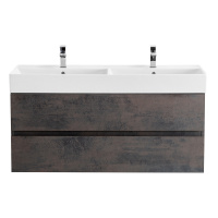 MOLVENO 46 База под раковину подвесная, под раковину с двумя чашами, с двумя выкатными ящиками, Ossido, 1200x460x500, MOLVENO 46-120-2C-SO-2-OSS - Gidratop.ru изображение