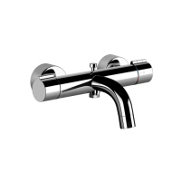 Gessi Emporio Via tortona смеситель-термост наружный для ванны с автоматическим переключателем ванна-душ, цвет: Chrome - Gidratop.ru изображение