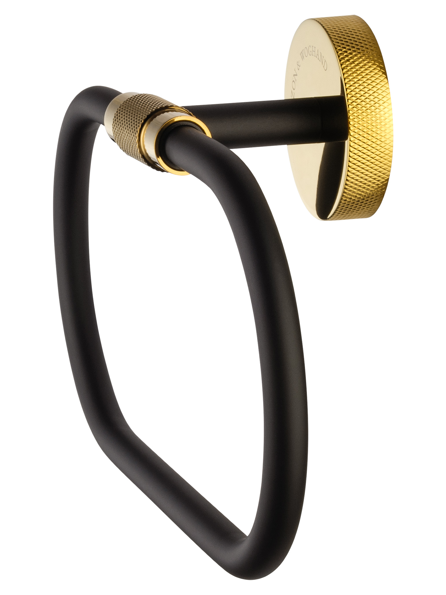 Кольцо для полотенец WONZON & WOGHAND MAJESTIC, Черный/Золото (WW-9213) - Gidratop.ru изображение